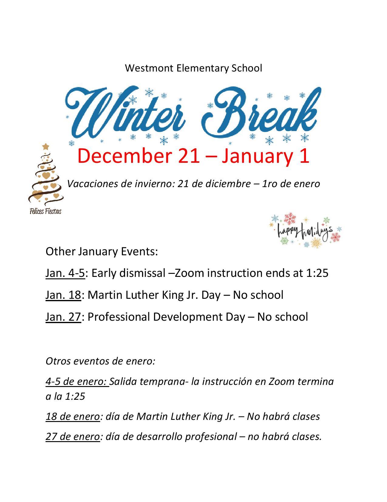 Winter Break Flyer
